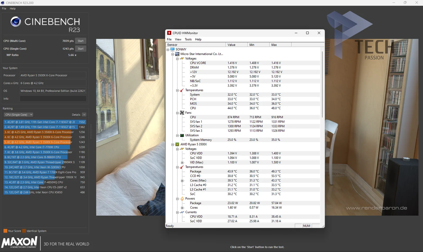 اختبار Cinebench R23 للنواة الواحدة وتأثير المروحة الثانية