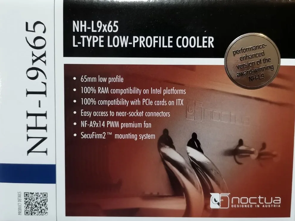 شكل علبة مبرد Noctua NH-L9x65 من الأمام