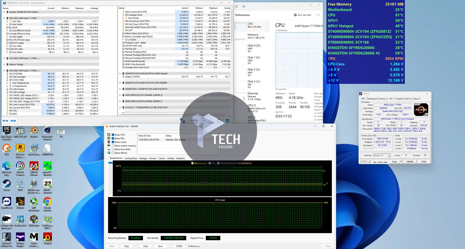 4.8GHz مع فولتية 1.240v