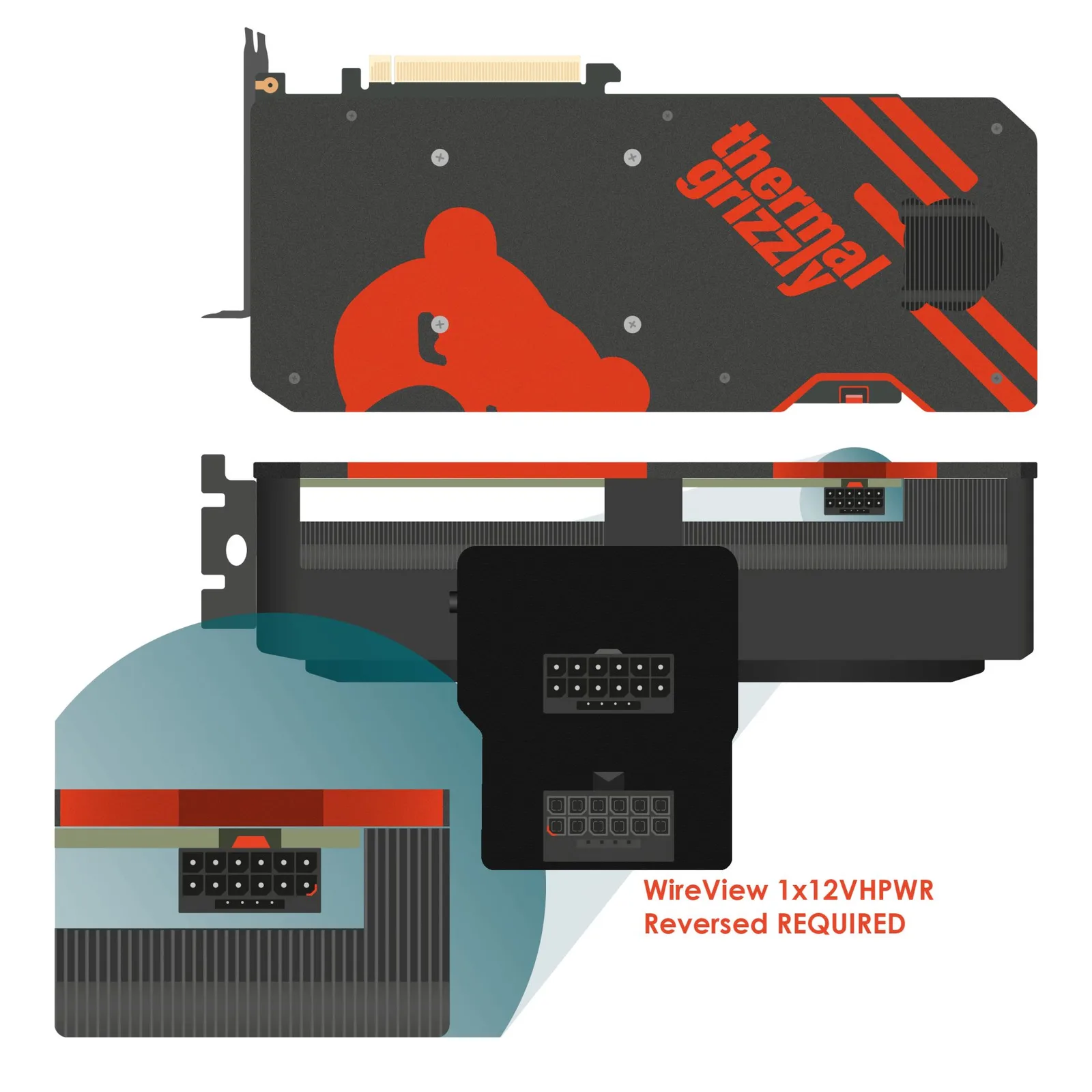 كيفية تركيب WireView GPU 12 PIN reversed.