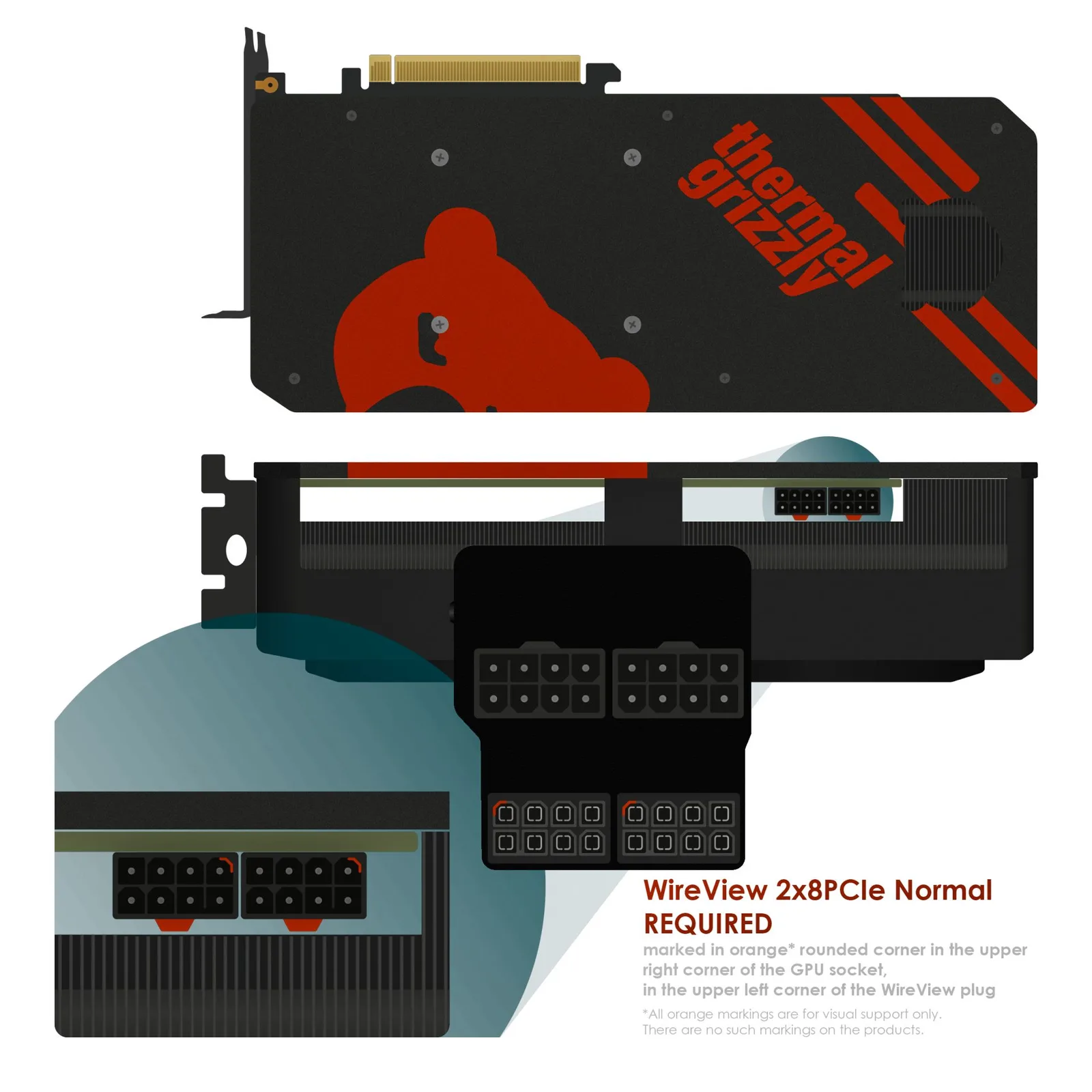 كيفية تركيب WireView GPU 2×8 PIN normal.