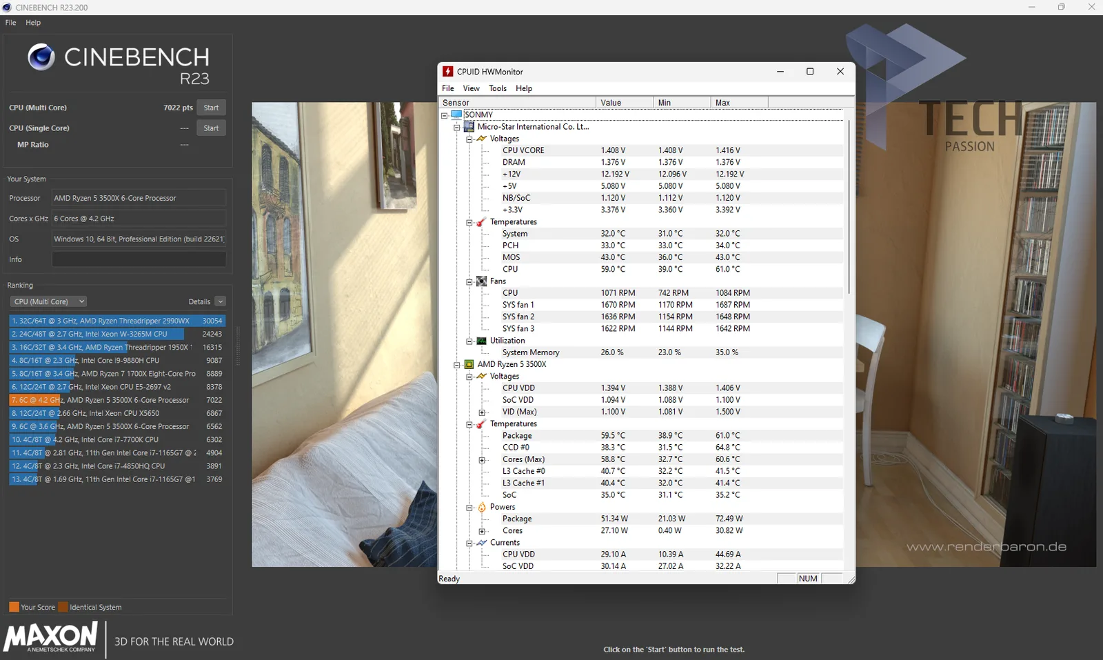 اختبار Cinebench R23 للأنوية المتعددة