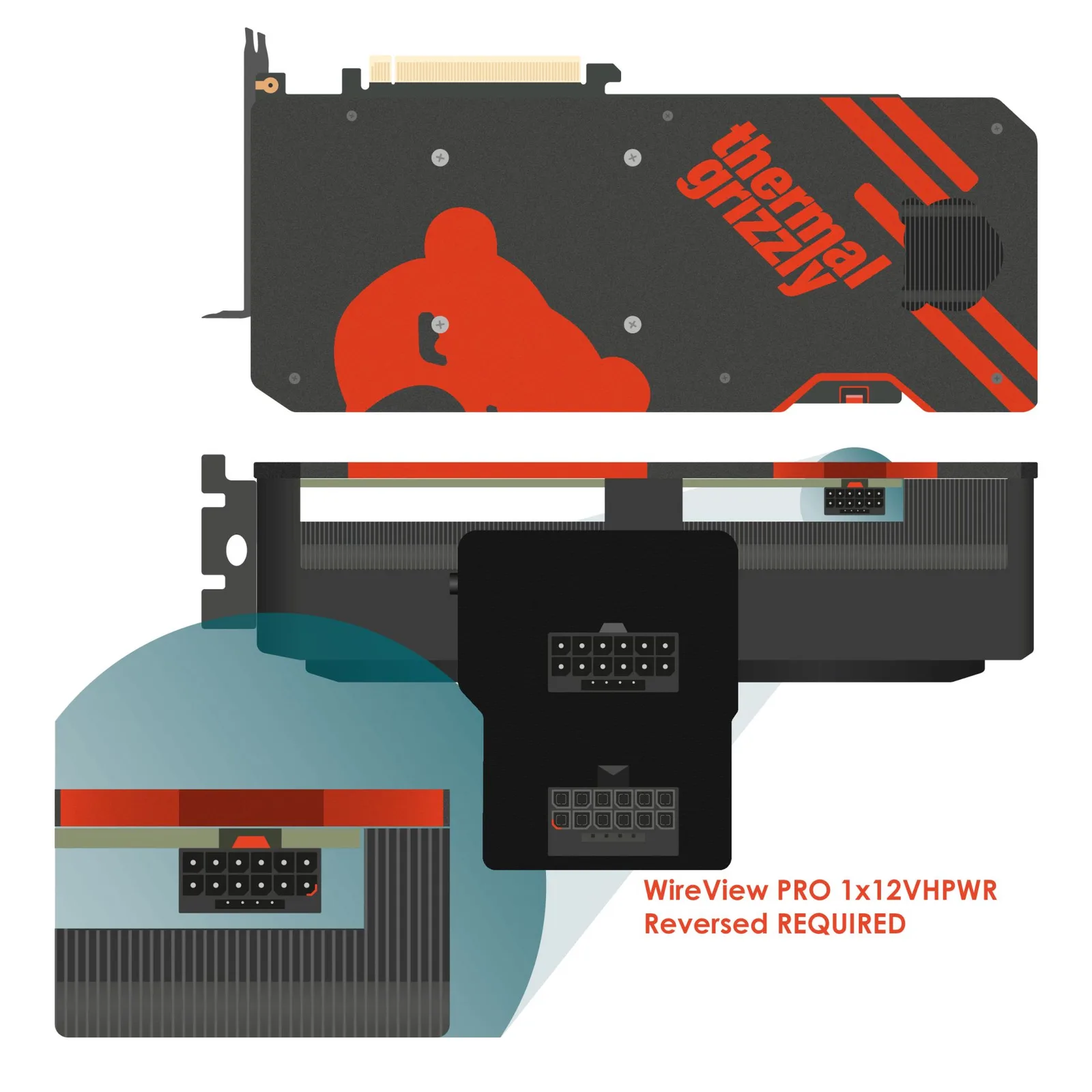 كيفية تركيب WireView GPU PRO 12 PIN reversed.