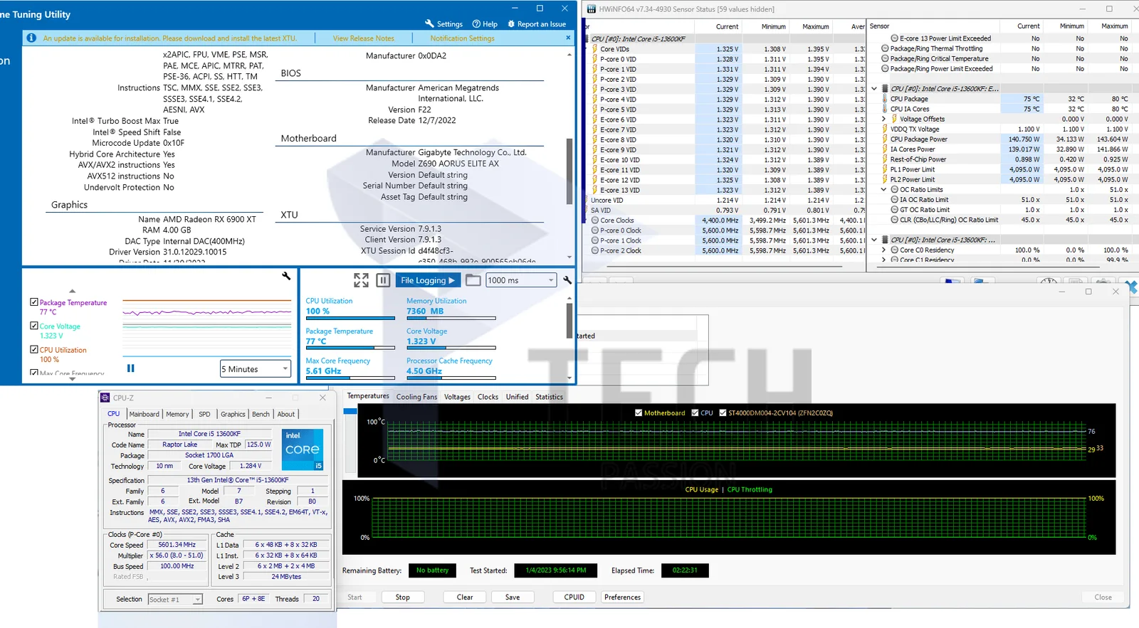 اختبار برنامج Aida64 على مبرد Noctua NH-D15 Chromax Black بتردد 5.6GHz